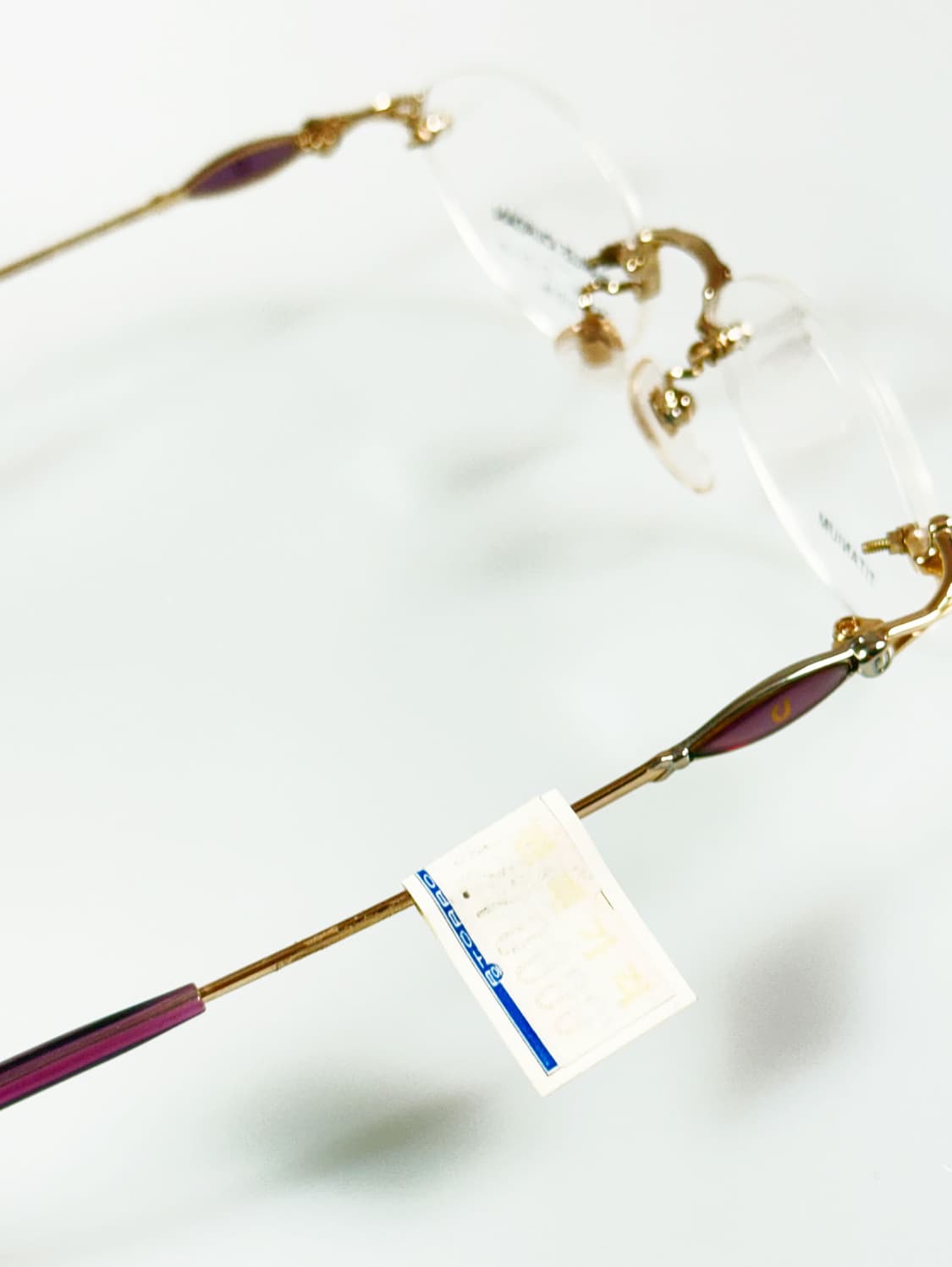 CHARLES JOURDAN 골드 티타늄 무테 오벌 빈티지 안경 상품이미지5