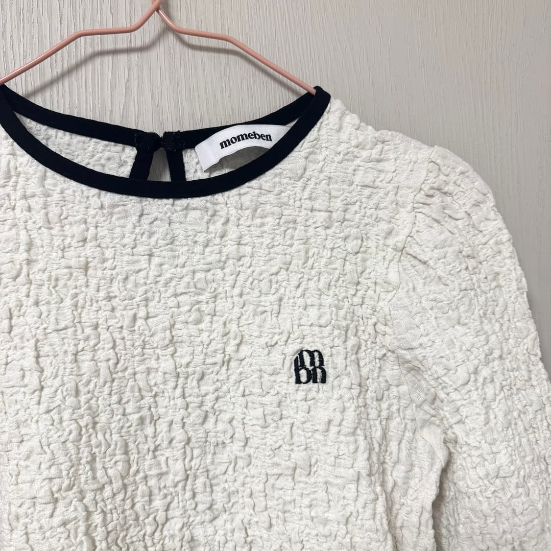 모메벤 크링클 리본 반팔 상품이미지3