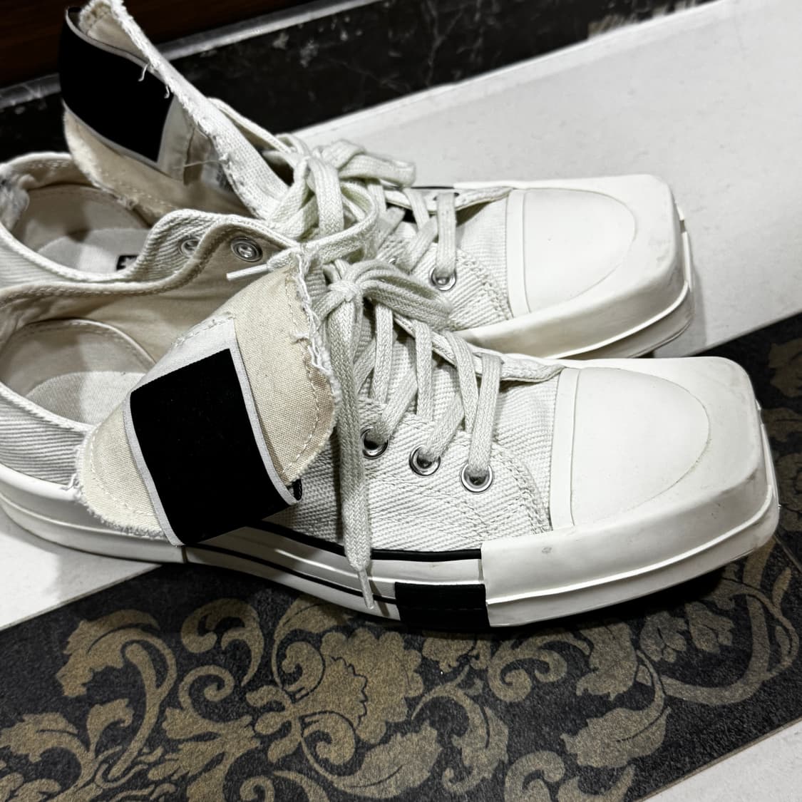 릭오웬스 컨버스 터보다크 로우 화이트 255 상품이미지6