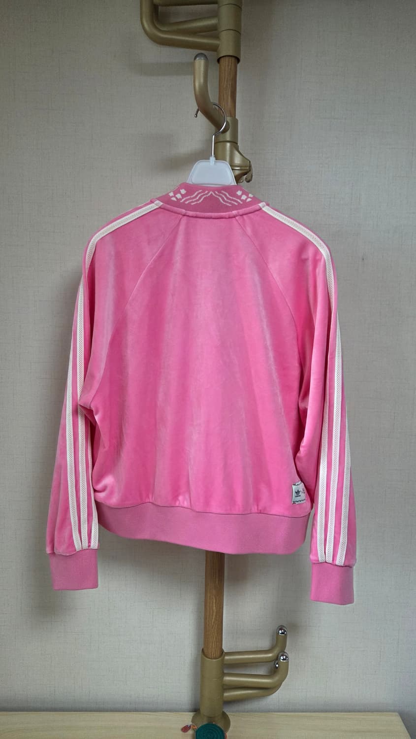 아디다스 X FeifeiRuan 벨루어 크롭 핑크 져지 트랙탑 상품이미지2