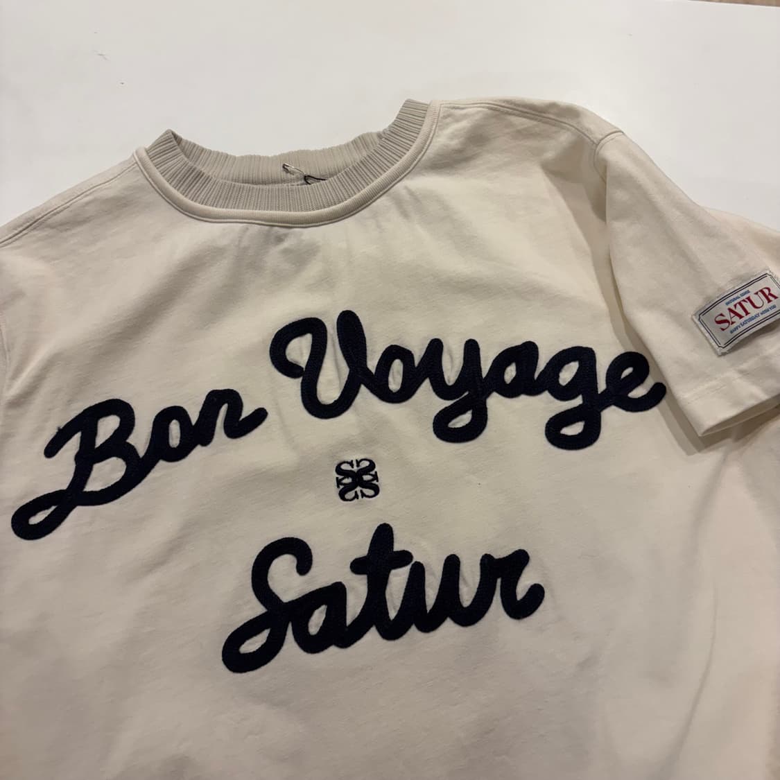 [S] 세터 Satur Bon Voyage 반팔 티셔츠 아이보리 D724 상품이미지3