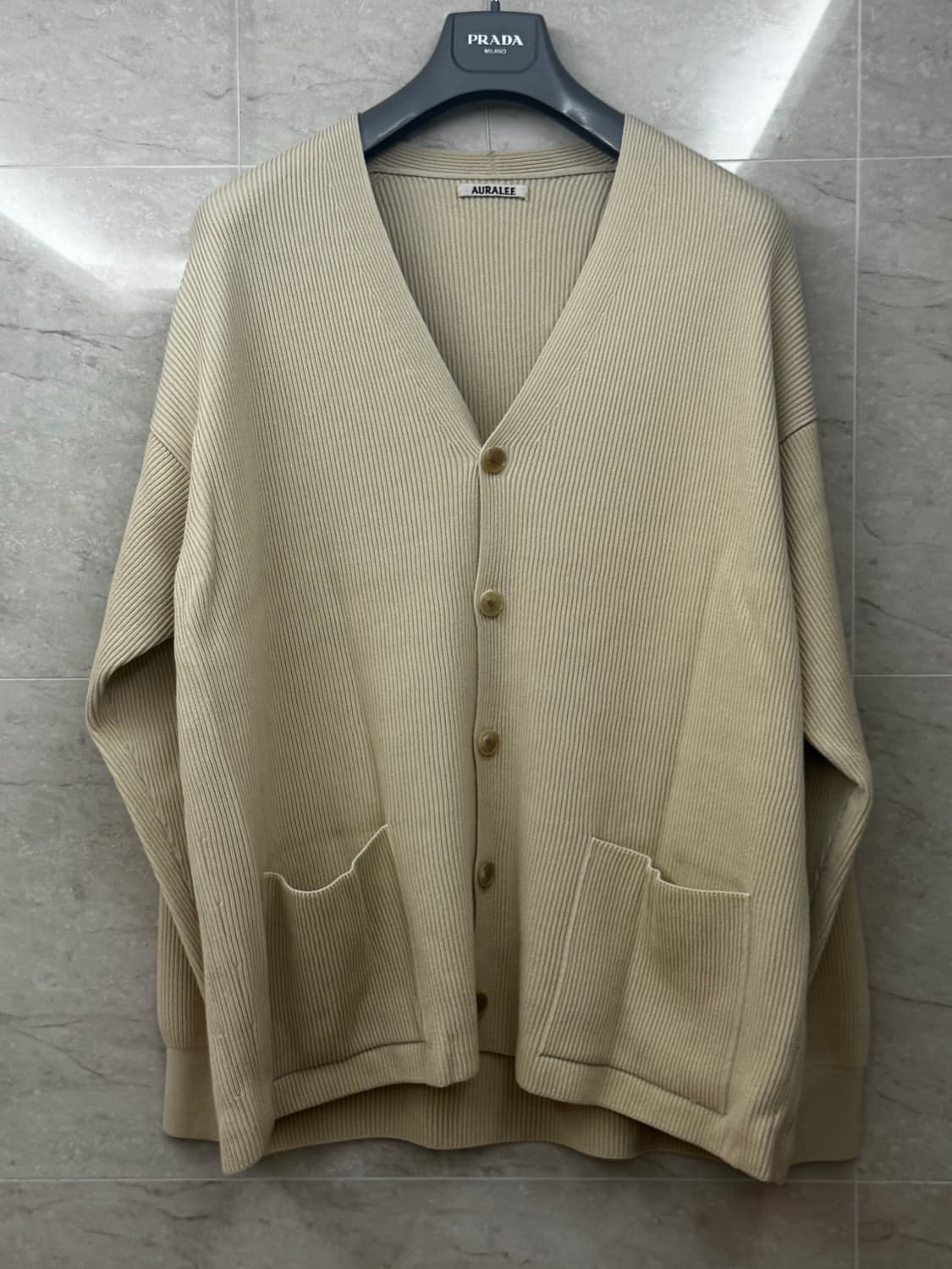 [남성] 오라리 울 니트 가디건 상품이미지1