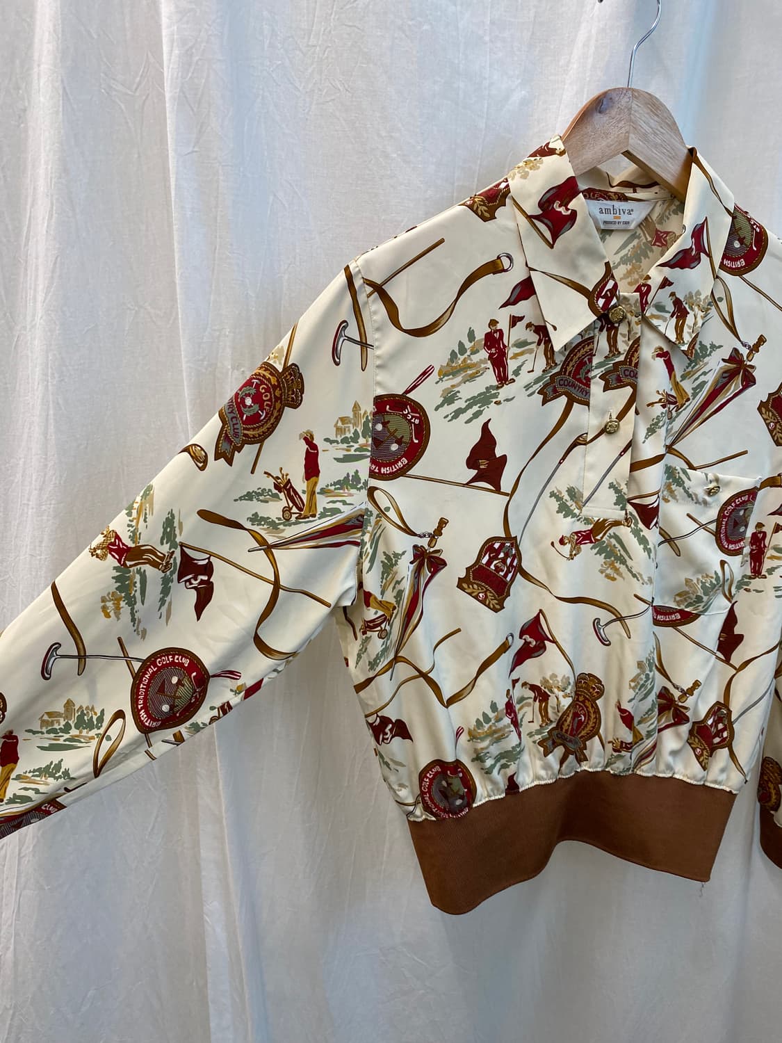 빈티지 패턴 블라우스(M) 상품이미지5