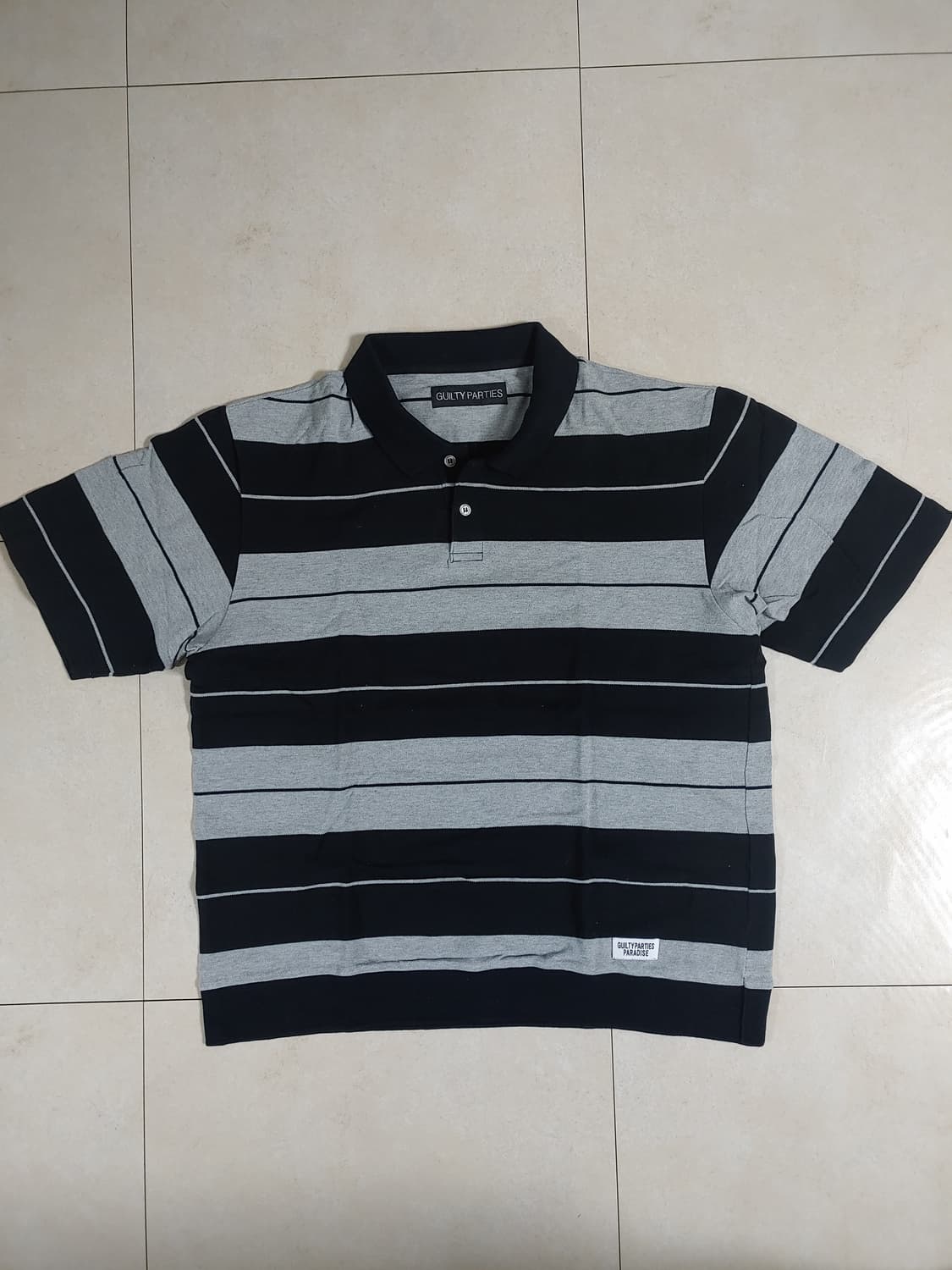 와코마리아 스트라이프 폴로티 상품이미지1