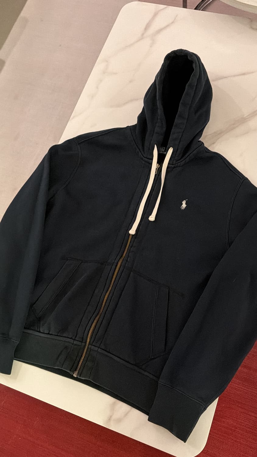 두산 폴로랄프로렌 검정색 후드집업 XL 105 상품이미지1