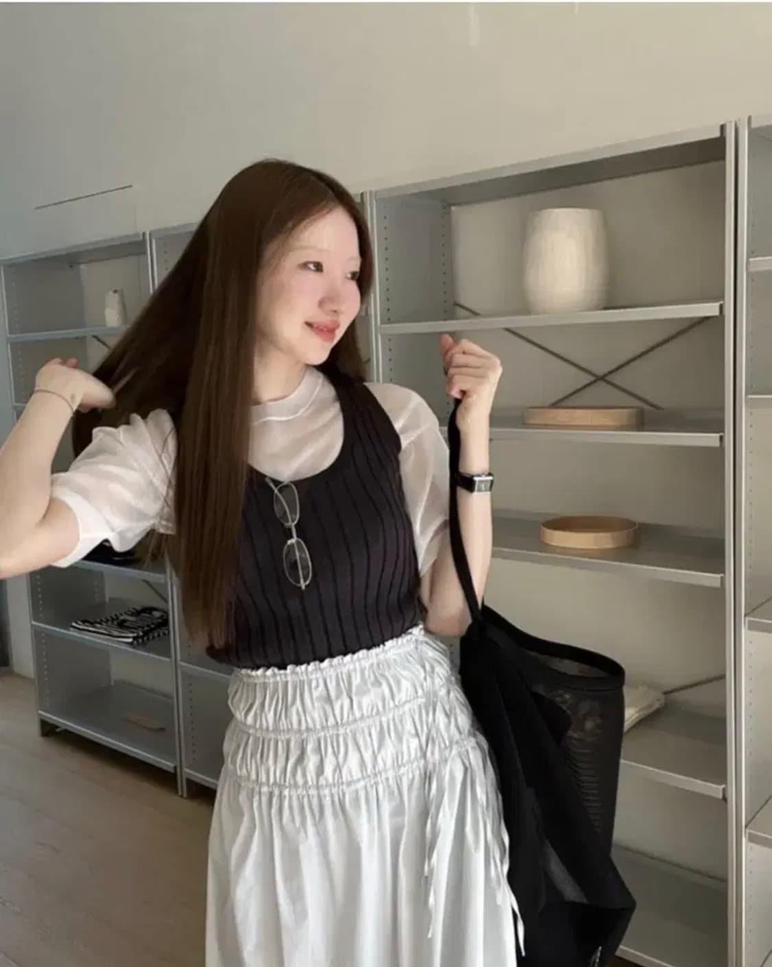 모노하 셔링스커트 상품이미지2