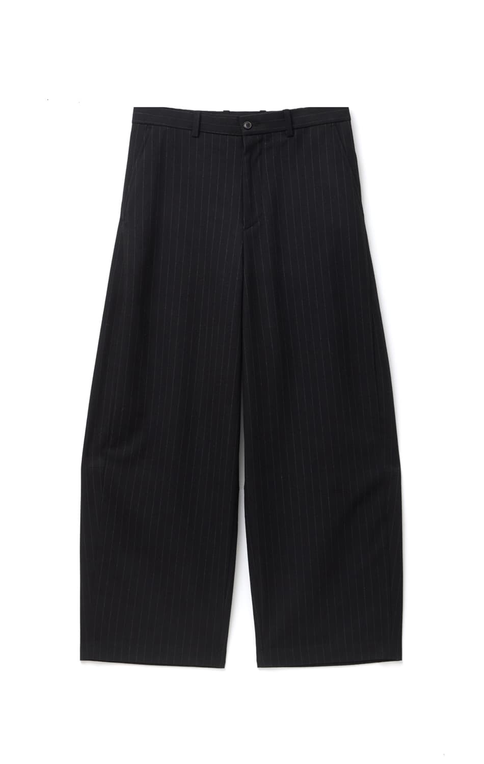 [3] 해칭룸 와이드 커브 트라우저 스트라이프 블랙 상품이미지1