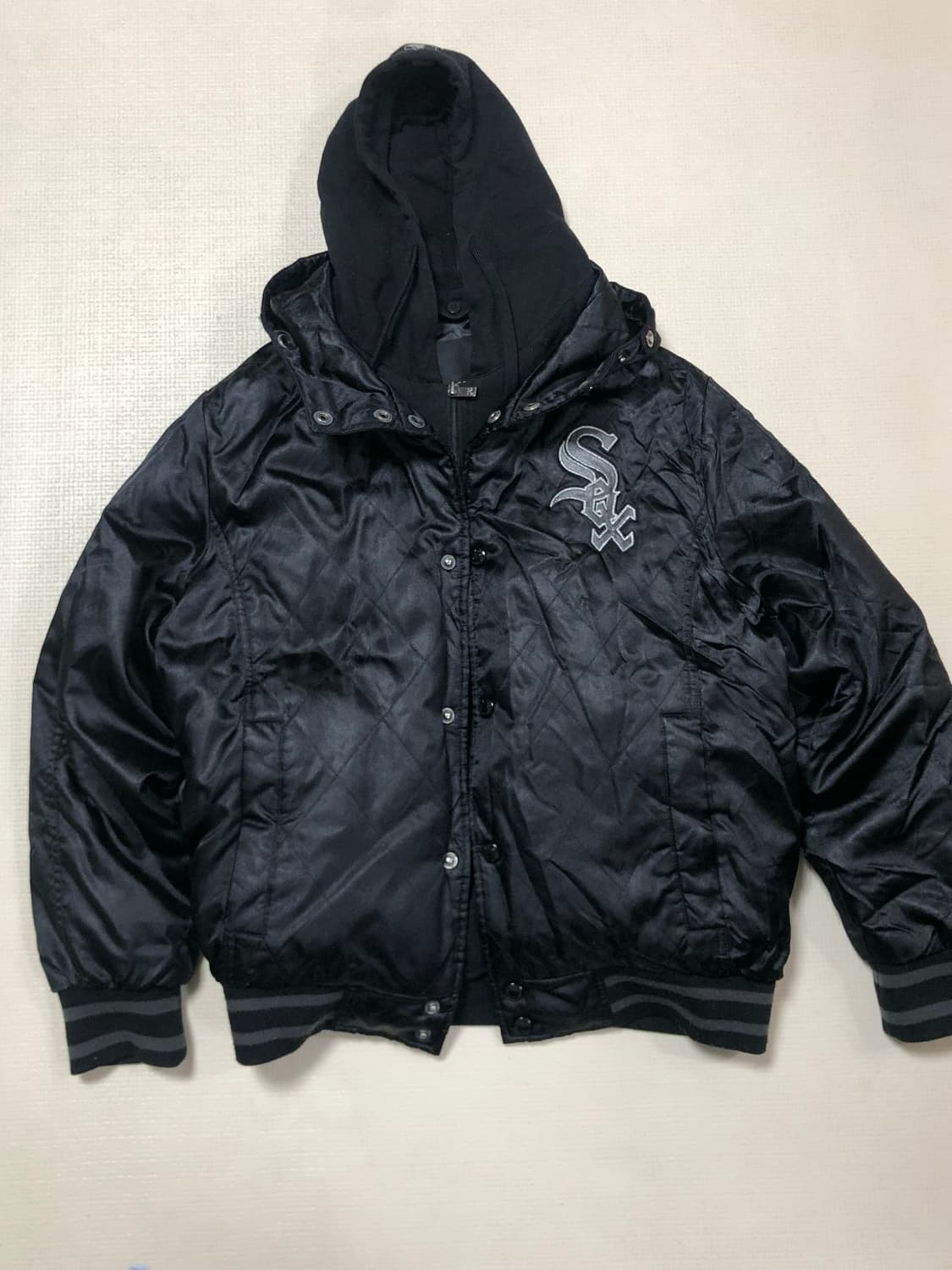 빈티지 mlb 블랙 펑크 스타디움 자켓 상품이미지9