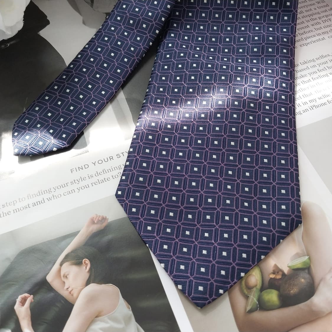 .브룩스 브라더스 실크 네이비 넥타이 9.6cm 새제품 K1115
 상품이미지2