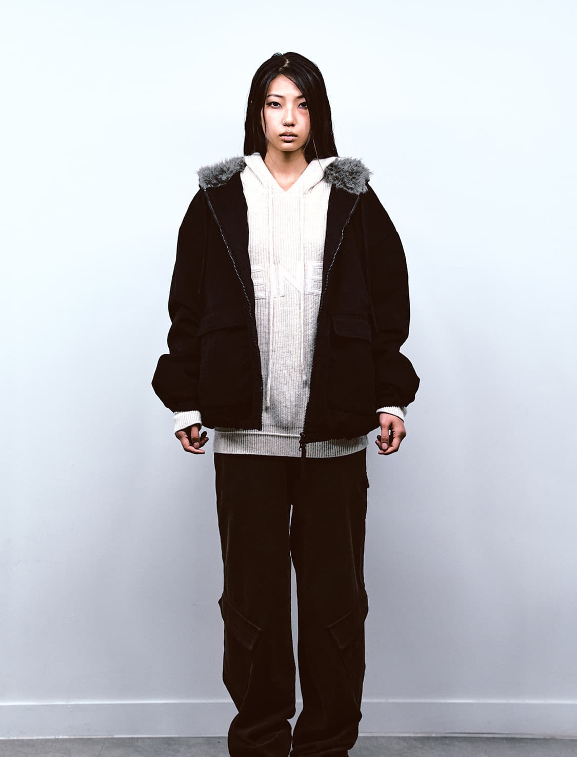 다이닛 피치 코튼 패디드 점퍼 블랙 PEACH COTTON PADDED 상품이미지8