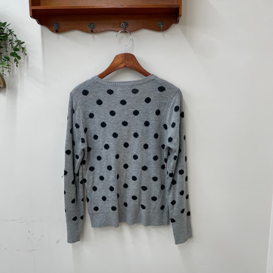 빈티지 도트 라운드 가디건 상품이미지2