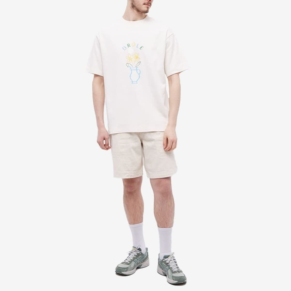 드롤드 무슈 플라워 자수 로고 티셔츠 상품이미지7