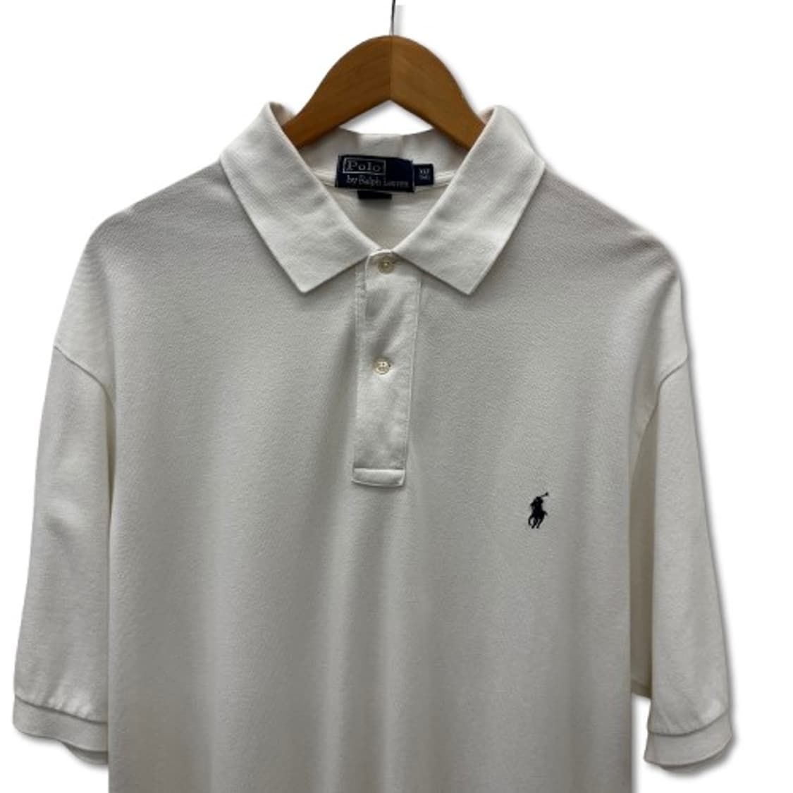 폴로 랄프로렌 반팔 카라 화이트 티셔츠 상품이미지3