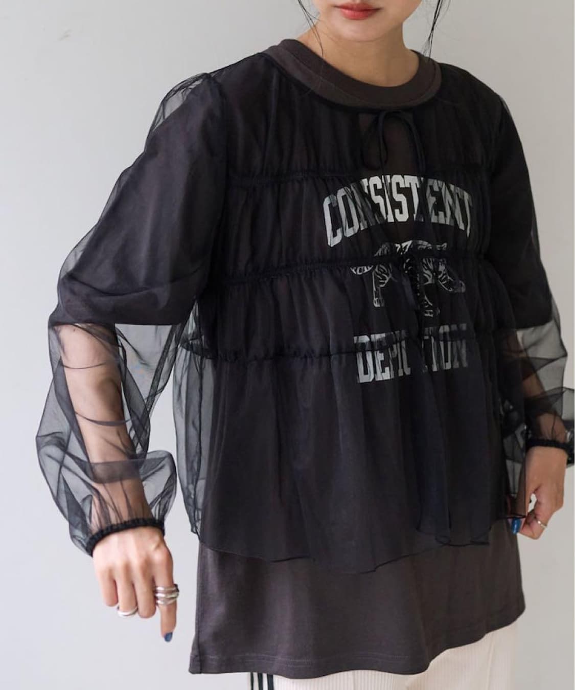 FREAK'S STORE Sheer Blouse 상품이미지4