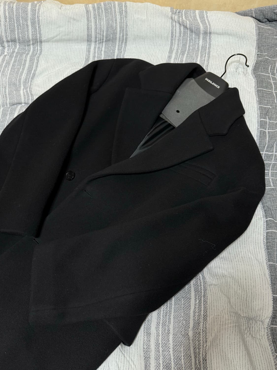 (S) 인사일런스 MTR 캐시미어 더블 코트 블랙 상품이미지3