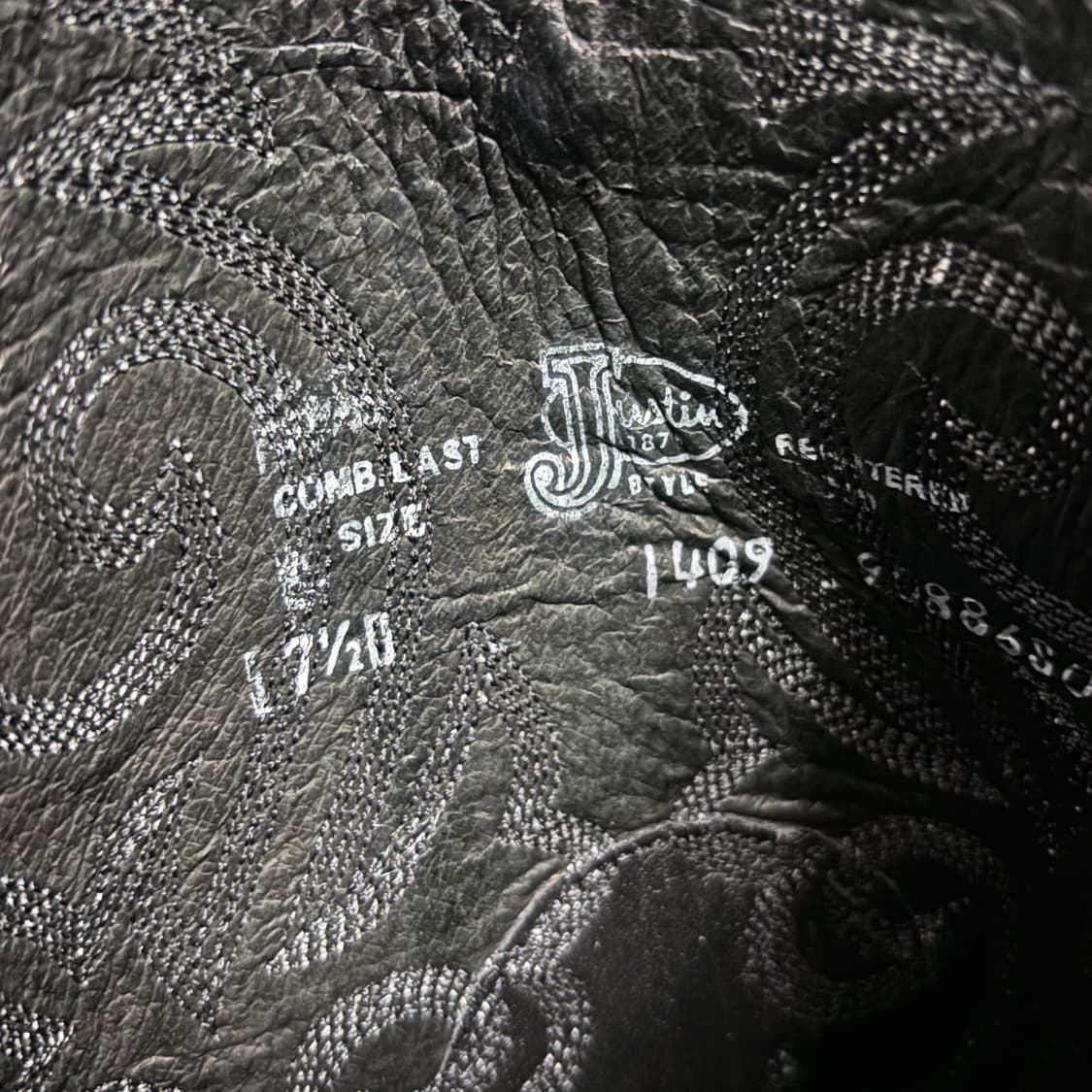 저스틴 justin 웨스턴 부츠 7.5D (245~255) 상품이미지9