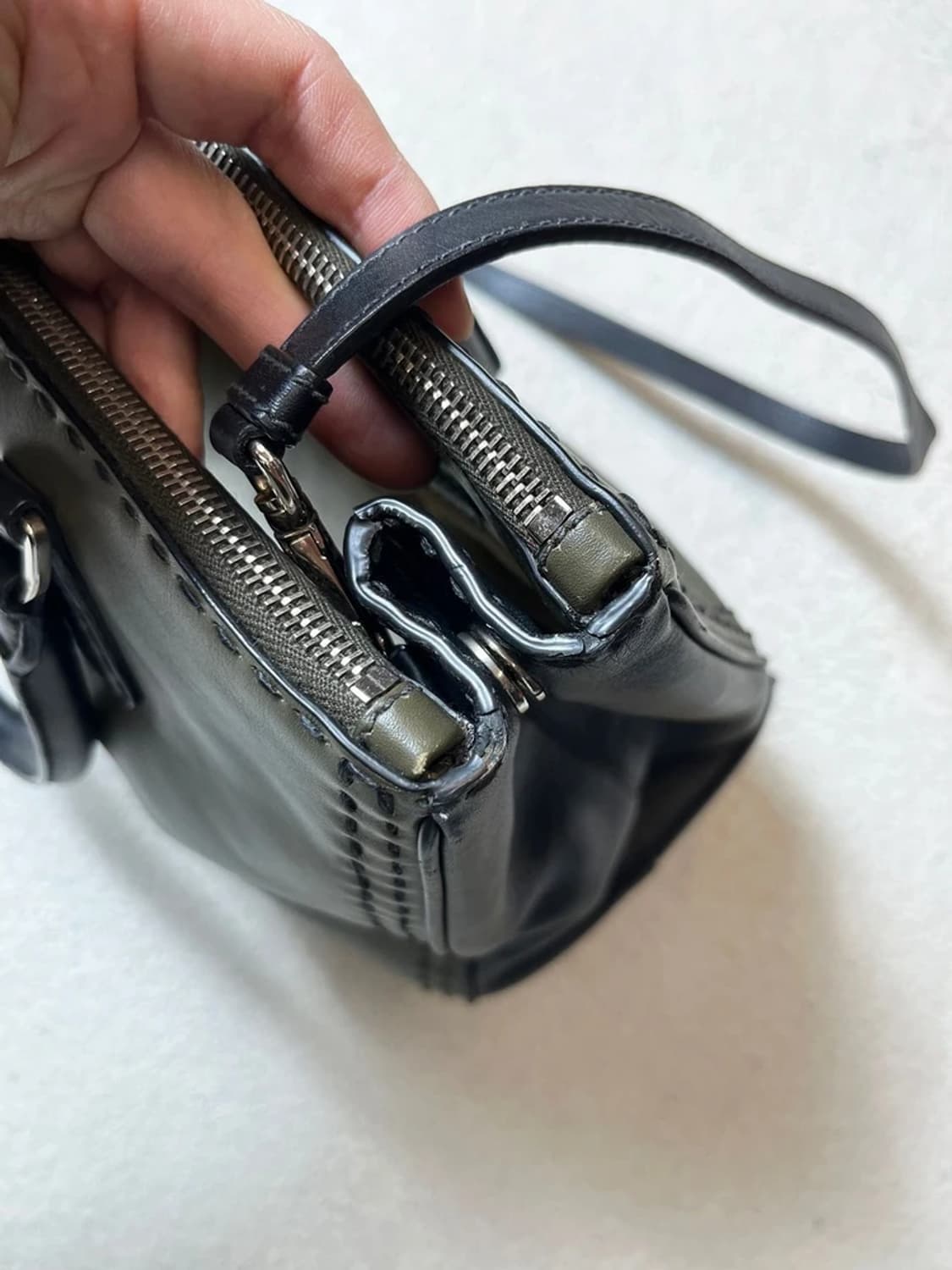 프라다 시티 카프 갤러리아 더블 지퍼 토트백 Q1302 상품이미지7