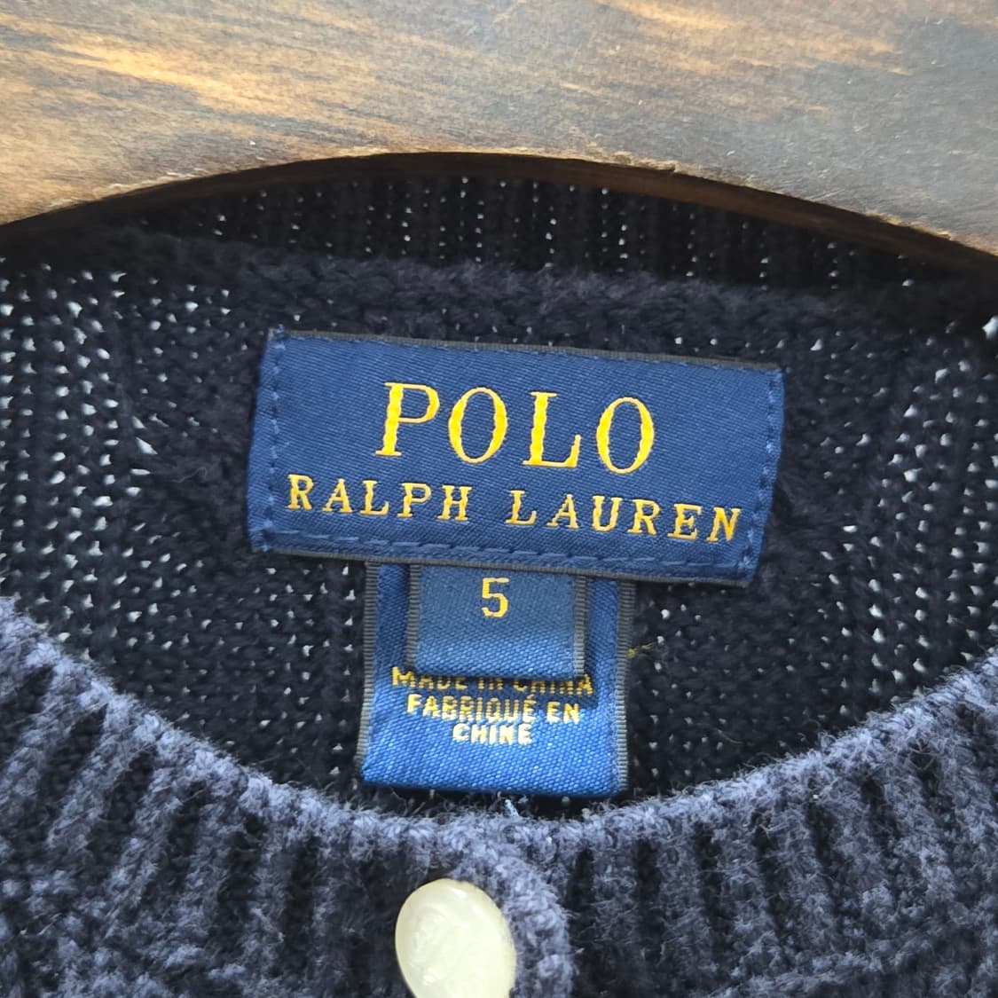 폴로랄프로렌 여아 케이블 니트 가디건 네이비 5 상품이미지3