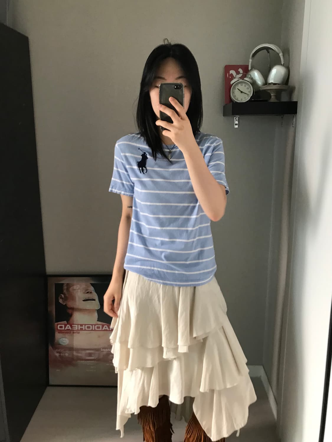 폴로 랄프로렌 빅포니로고 스트라이프 반팔티 상품이미지1