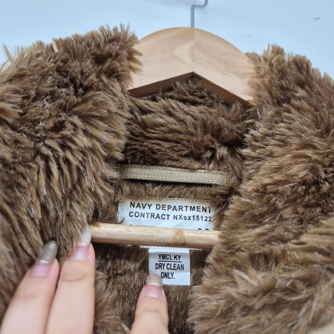 카키 U.S.A 퍼 카라 자켓 남성 L 상품이미지6