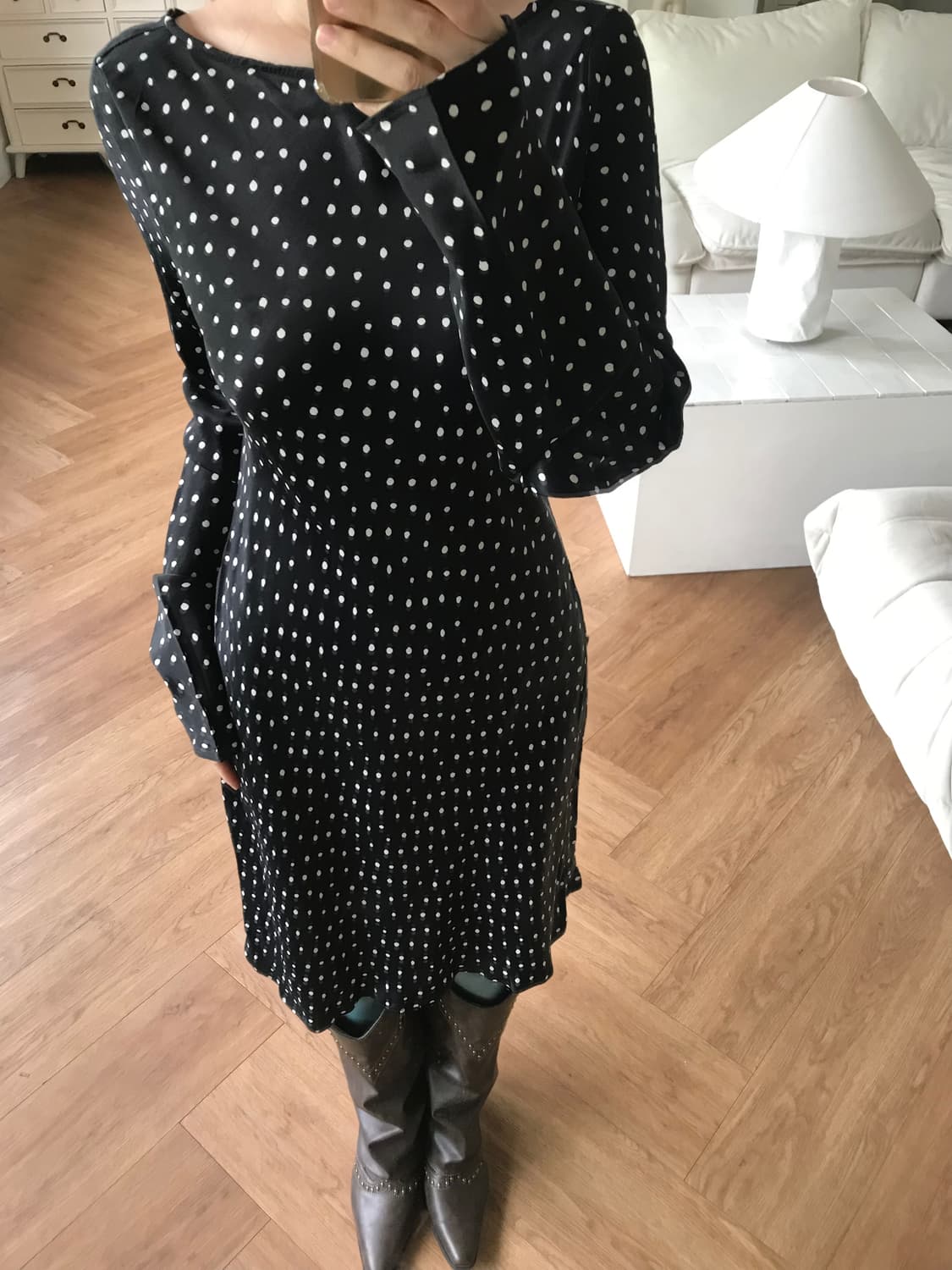 vintage dot pattern one-piece 상품이미지5