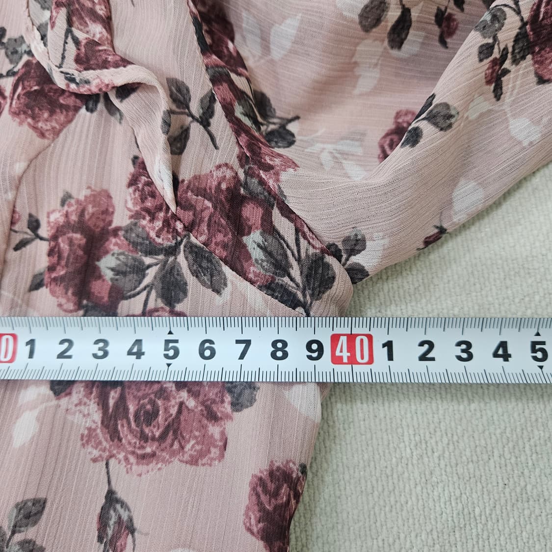 85 로엠X디즈니 플라워 쉬폰 원피스 0402Y 상품이미지5