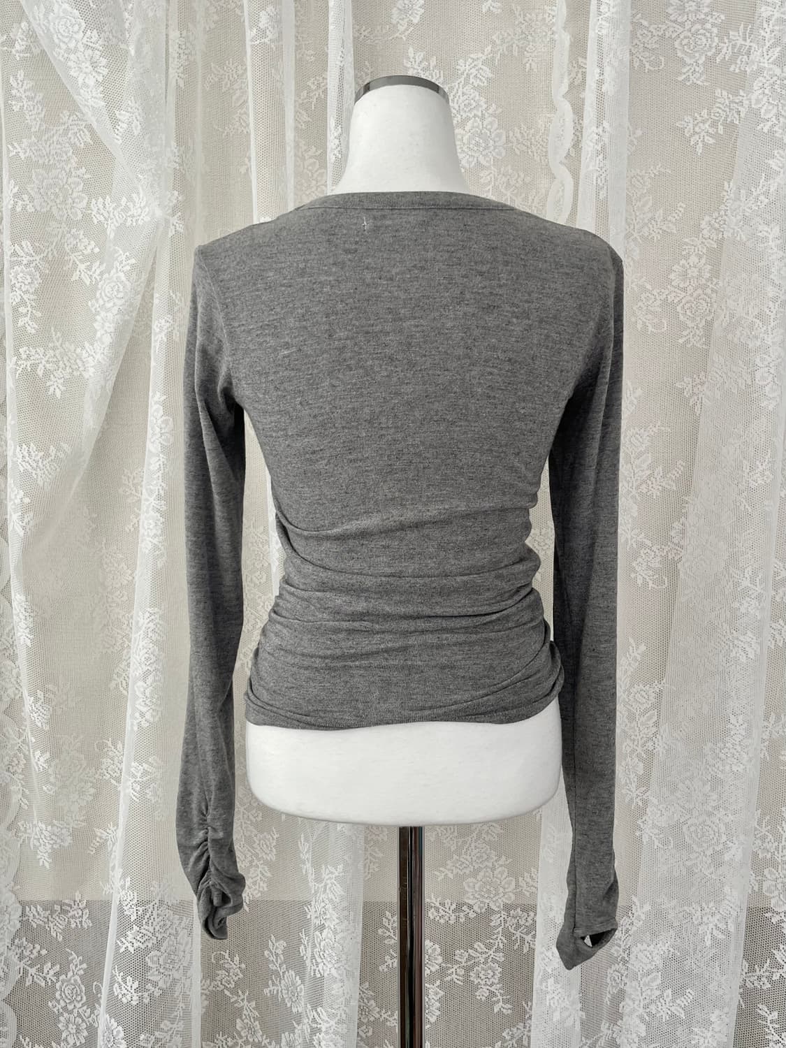 M) 쓰리타임즈 샤론 레이어드 티 그레이 상품이미지3