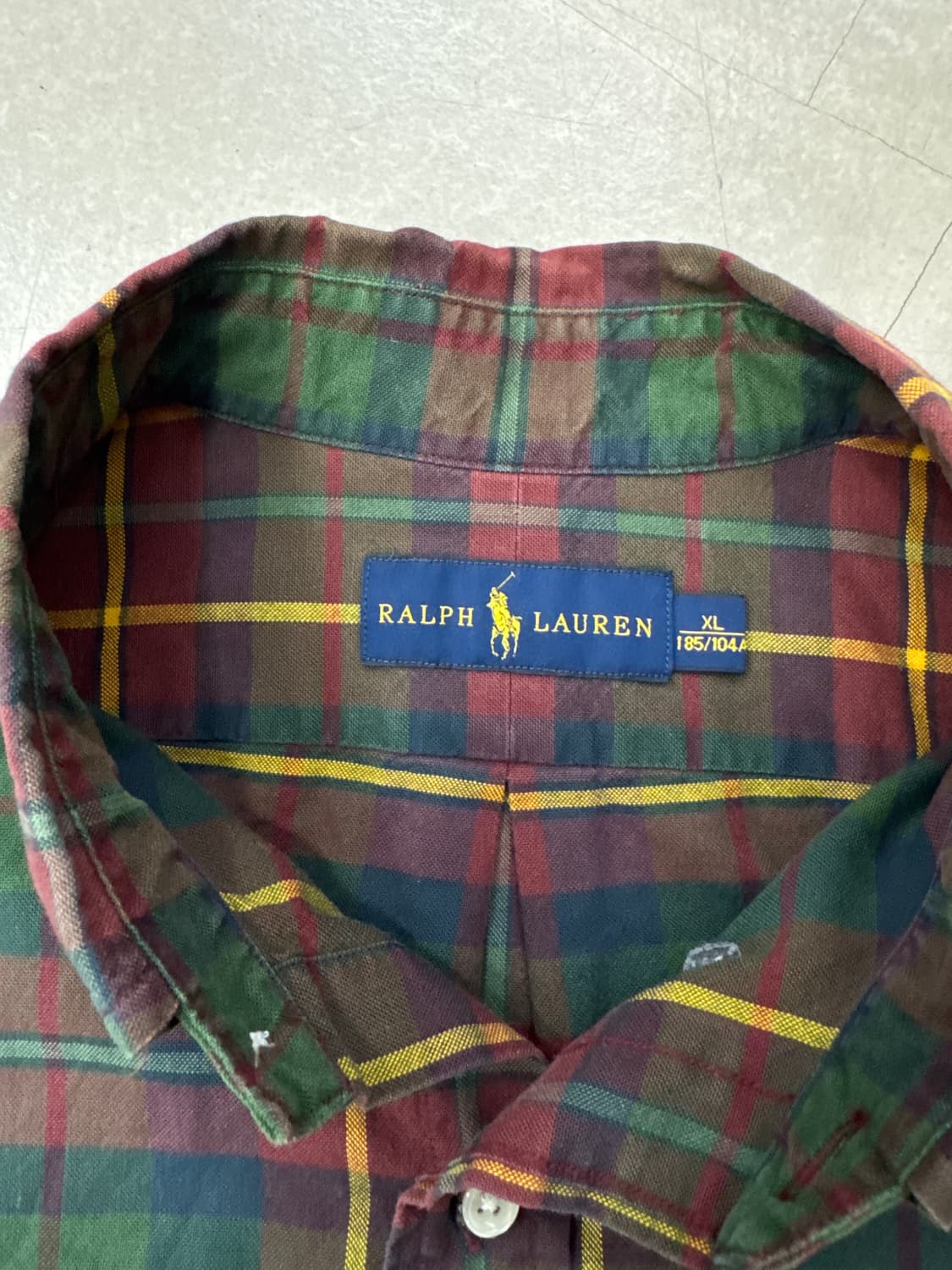 폴로 긴팔 체크 셔츠 XL 상품이미지3