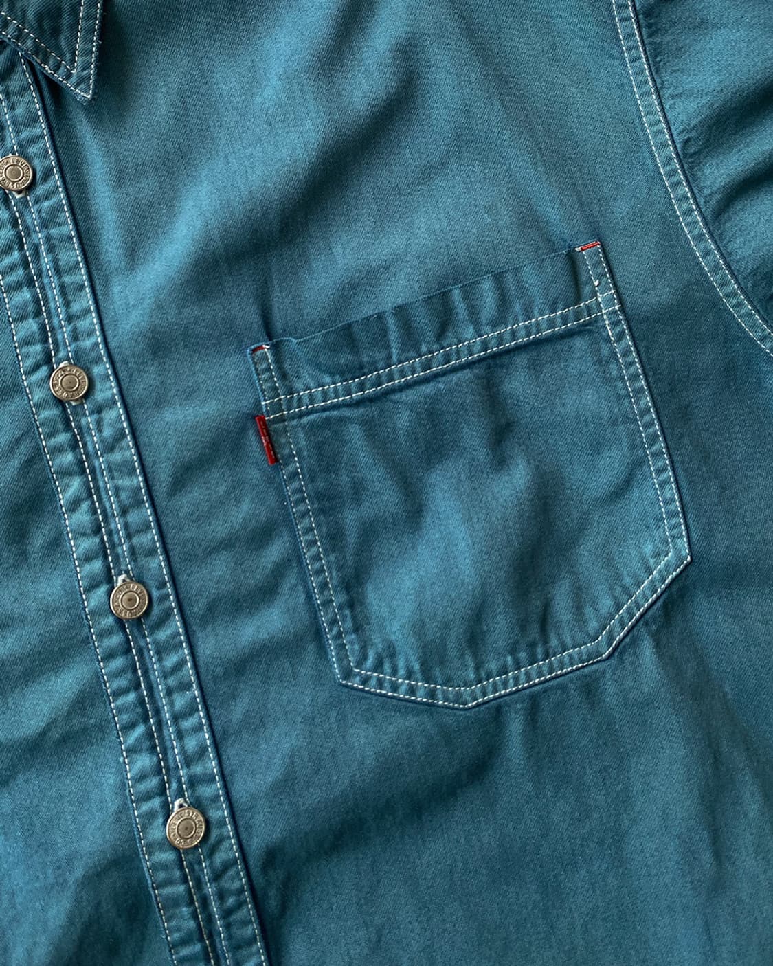 리바이스 페인팅 다잉 다크 그린 셔츠 상품이미지5