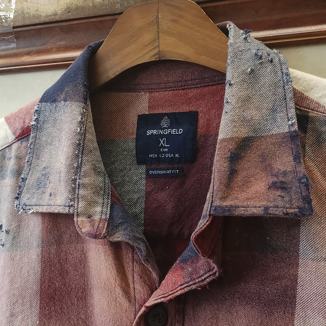 90s 빈티지 체크셔츠 헤비 플란넬 워크셔츠 썬페이딩 빅체크 xl 상품이미지4