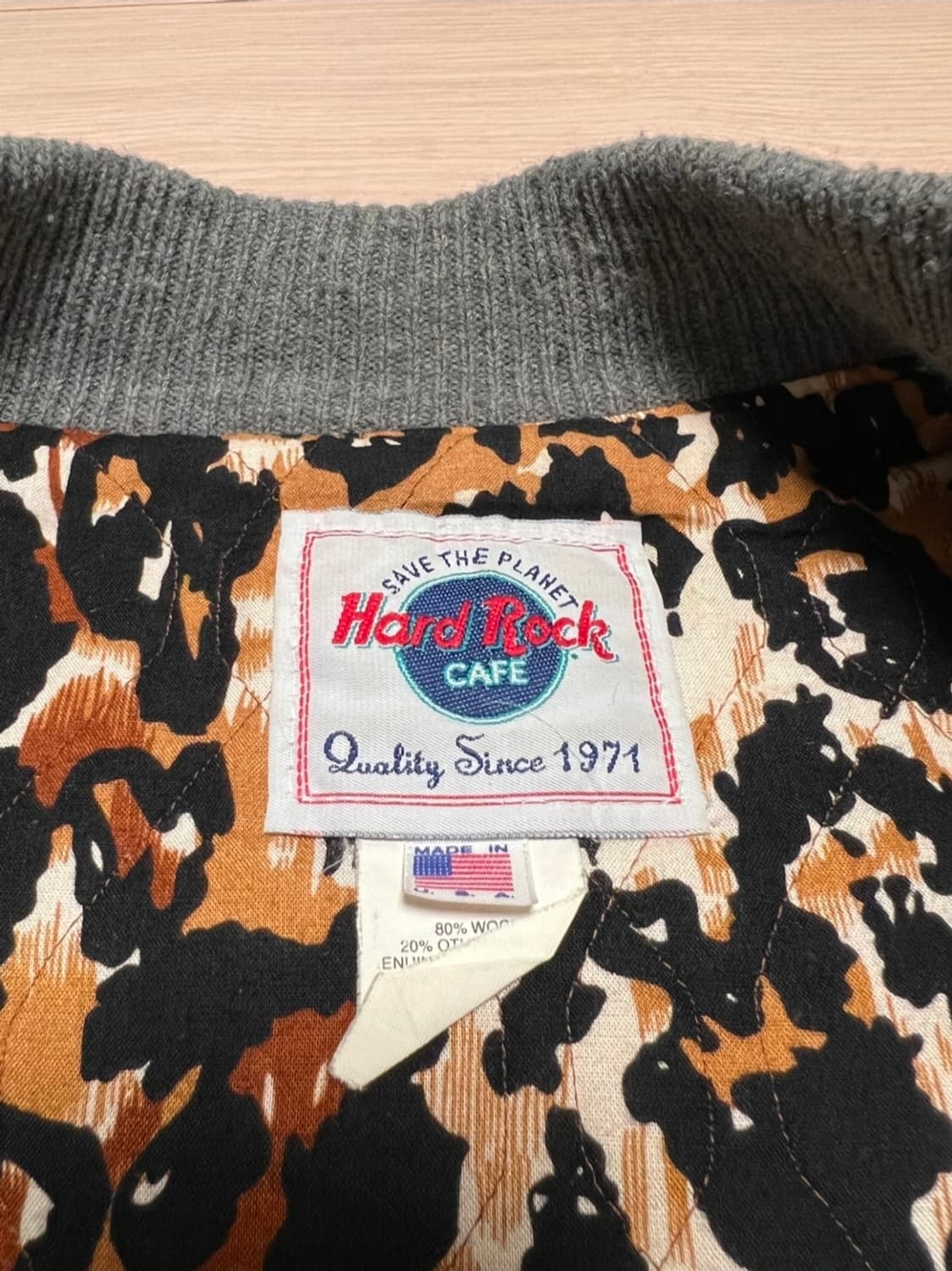 하드락카페 빈티지 바시티자켓 xl 상품이미지9