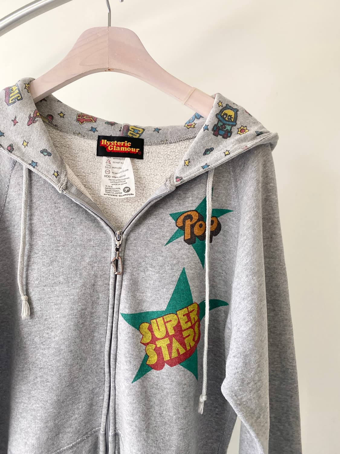 히스테릭글래머 90s 멀티 패턴 후드 집업 상품이미지4