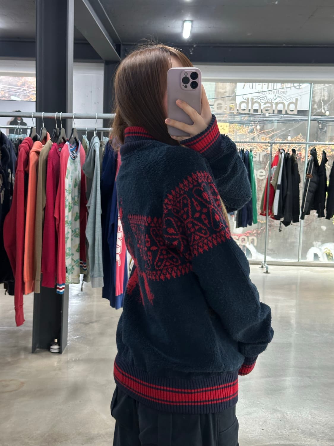 히스테릭글래머 히스걸 하트노르딕 헤비테리 바시티자켓 상품이미지3