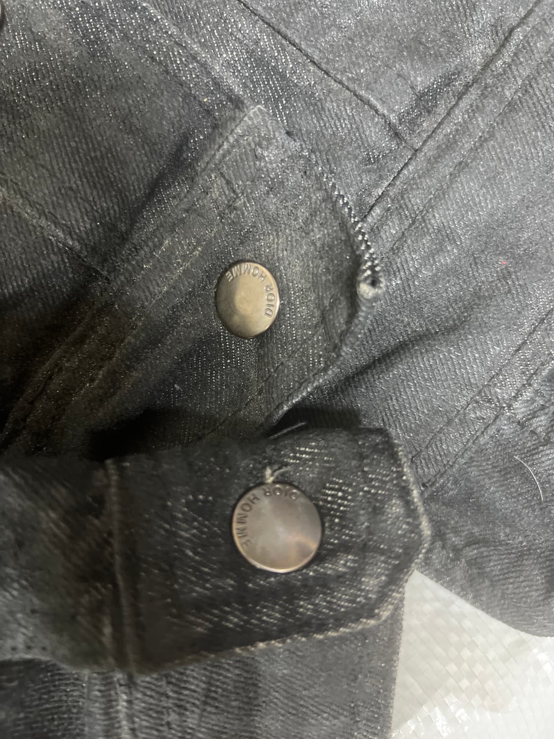 생로랑 블랙데님 왁싱 자켓 상품이미지3