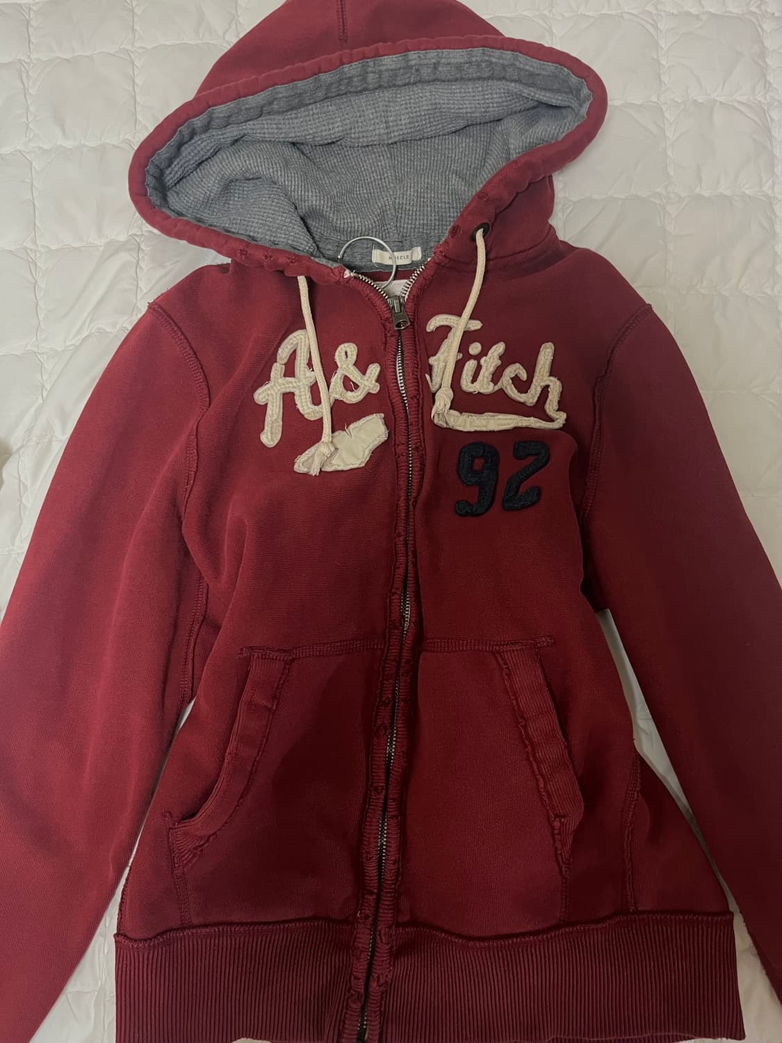 아베크롬비 버건디 후드집업  상품이미지1