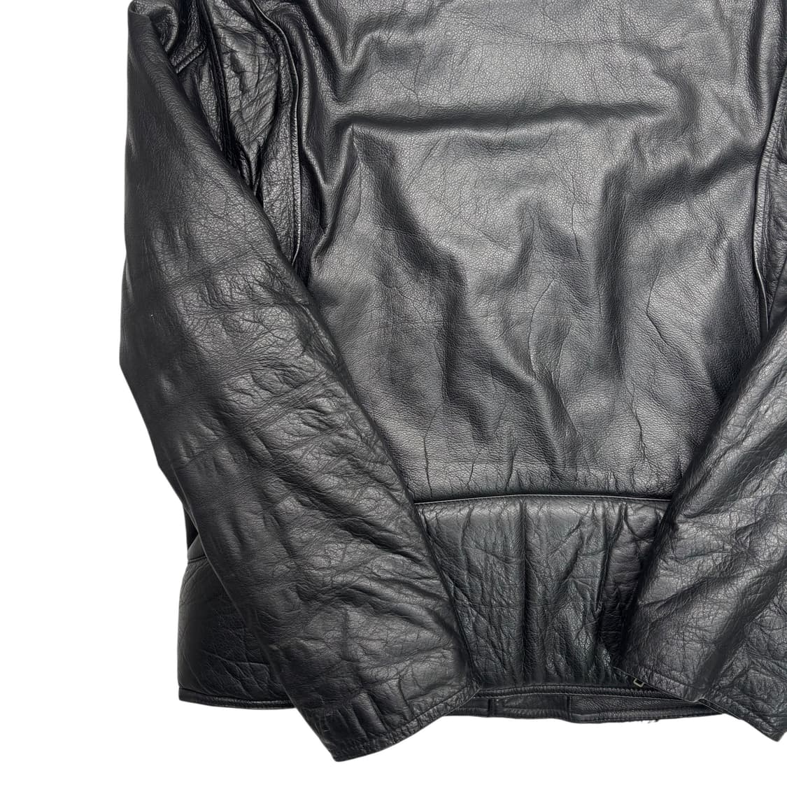 Sportage 빈티지 비대칭 램스킨 레더 자켓 2XL 상품이미지6