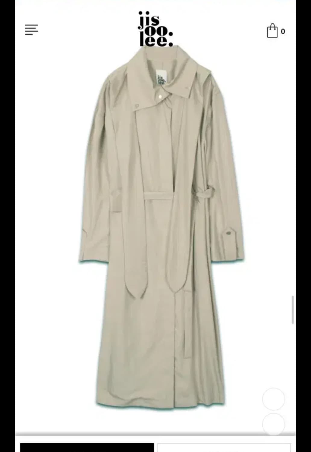 jiisoolee Shoulder strap coat 코트 베이지 상품이미지1