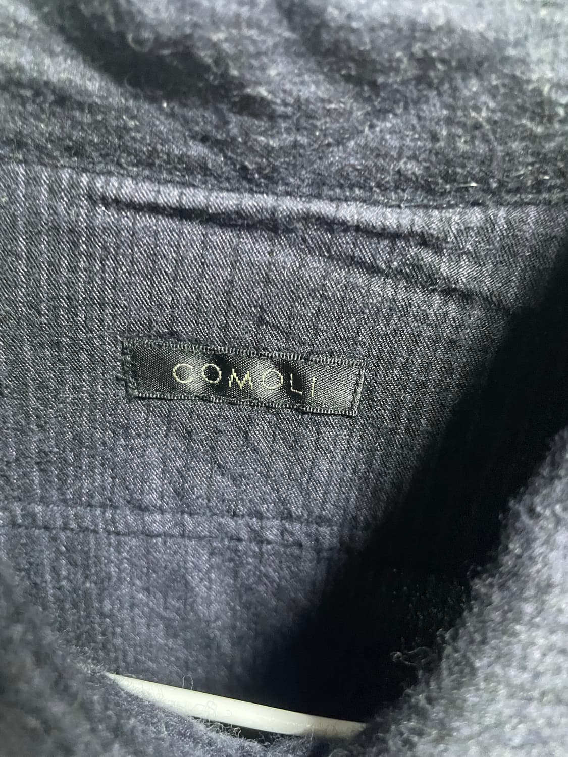 코모리 울 실크 체크셔츠 상품이미지2