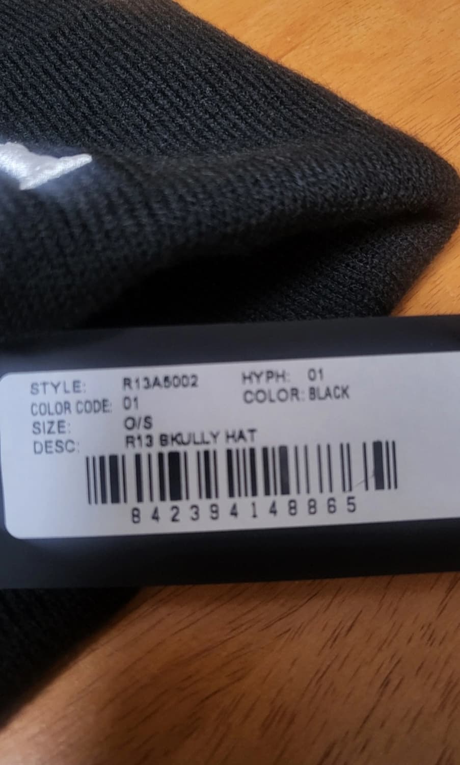 R13 스컬리 비니 블랙 새상품 상품이미지2