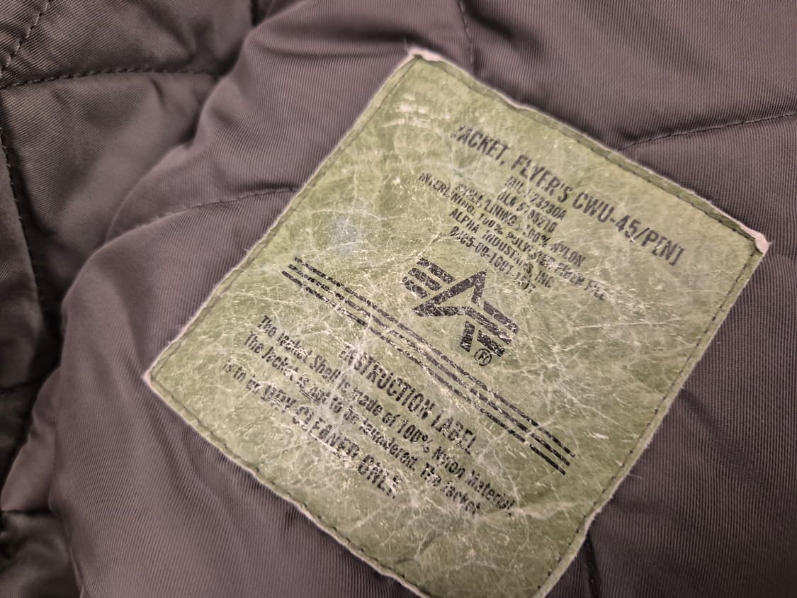 00s 알파인더스트리 CWU-45P 플라이트 자켓 상품이미지7