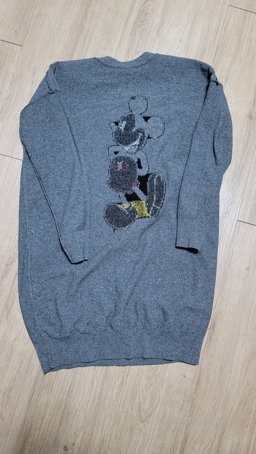 디즈니 미키마우스 캐릭터 롱니트 회색 상품이미지3