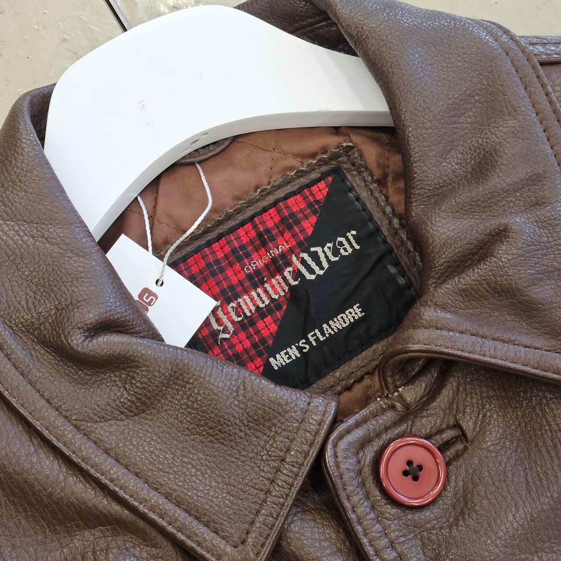 VINTAGE COW LEATHER 빈티지 소가죽 자켓 가죽자켓 L 상품이미지4