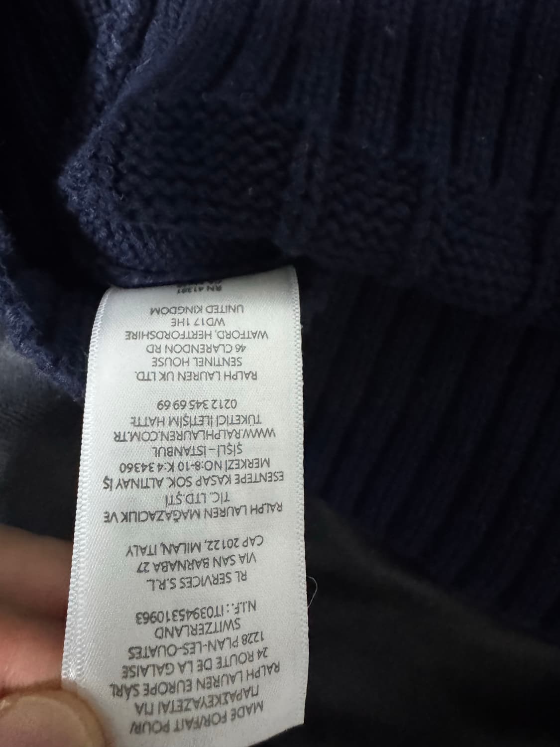 폴로 랄프로렌 니트 네이비 L 상품이미지4