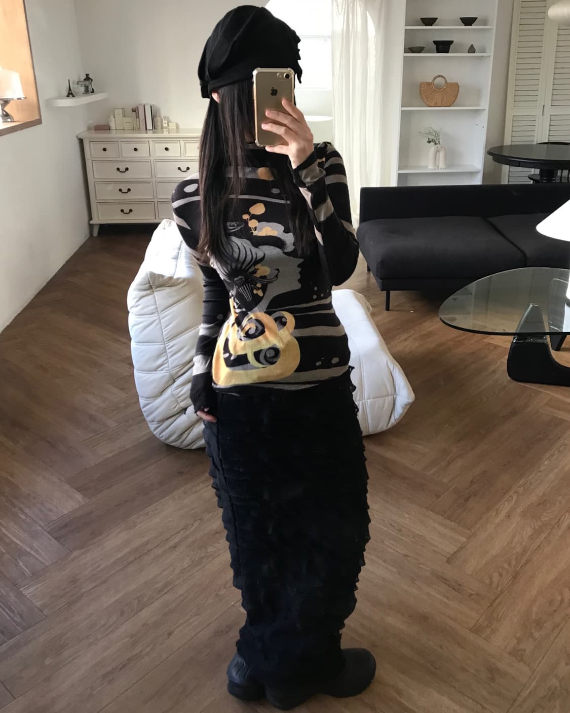 vintage turtle neck pattern long sleeve 상품이미지3