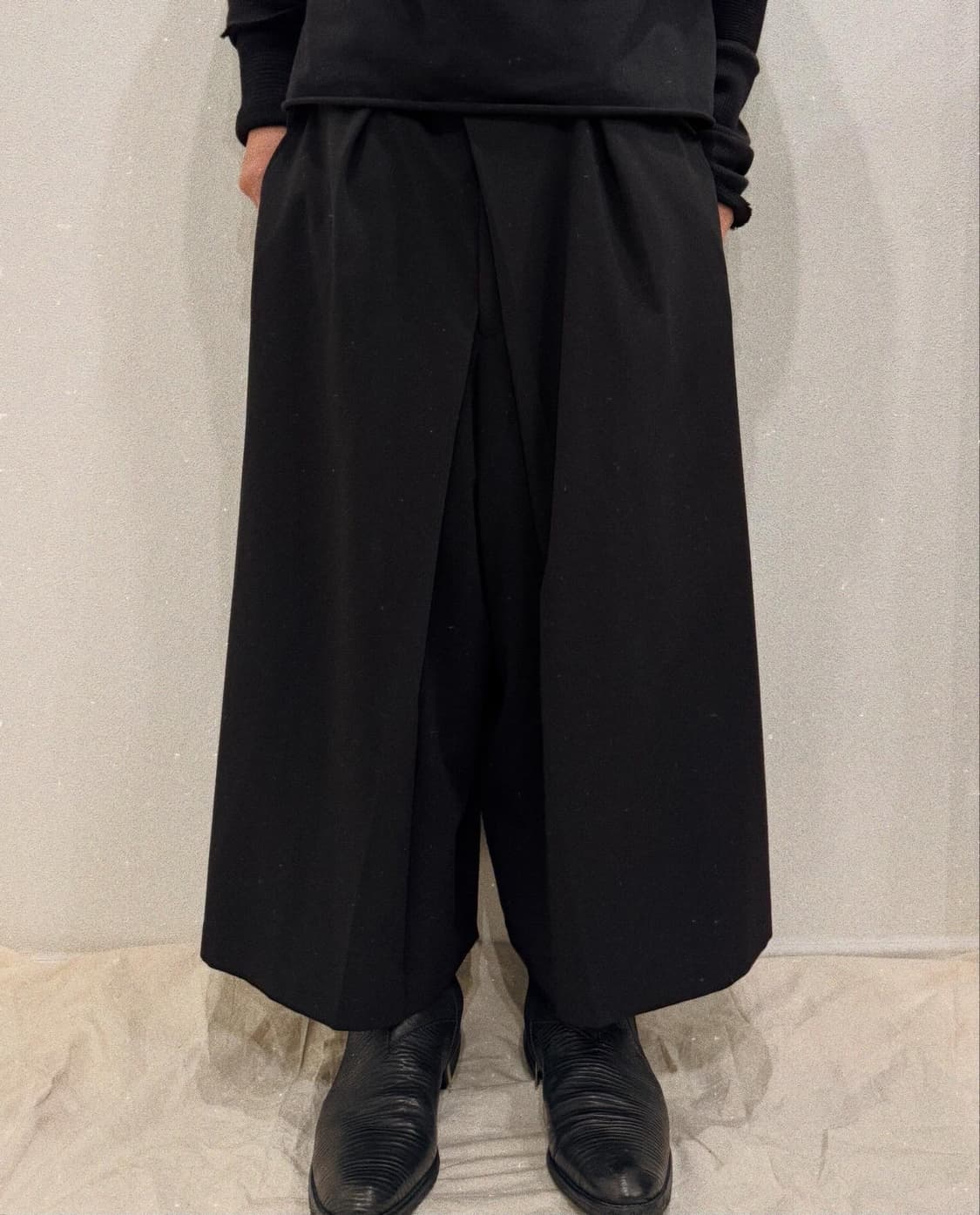 요지야마모토 x 마르키클럽 와이드 하카마 팬츠 상품이미지1