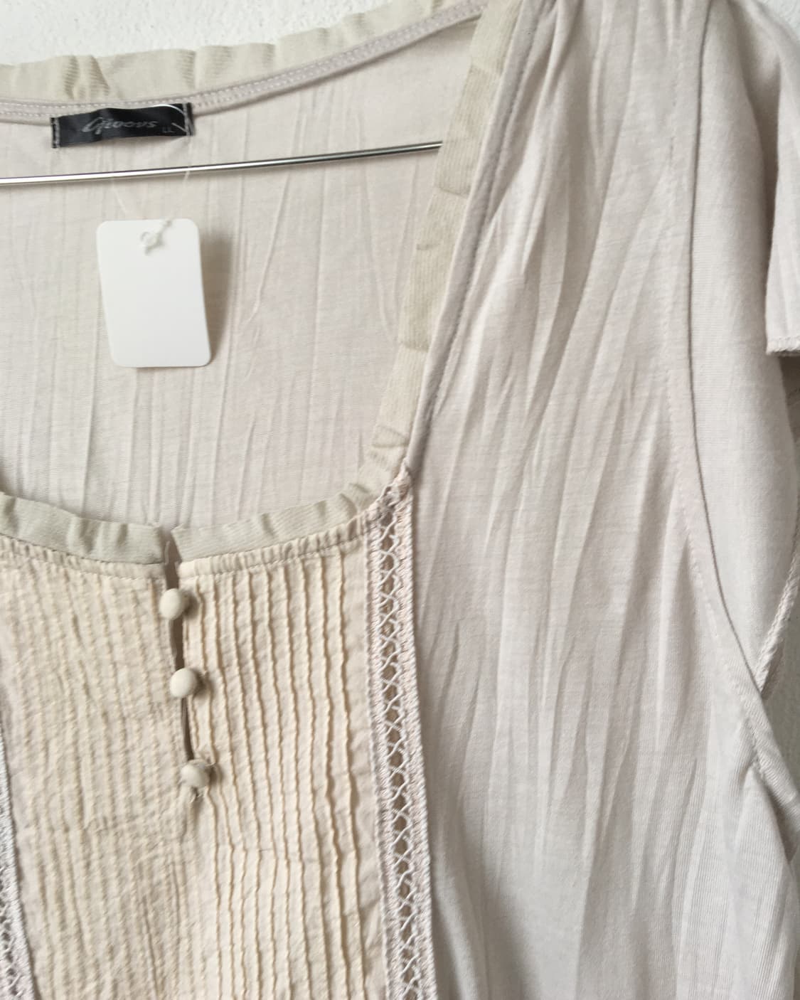 Lace point layered t shirt 상품이미지4