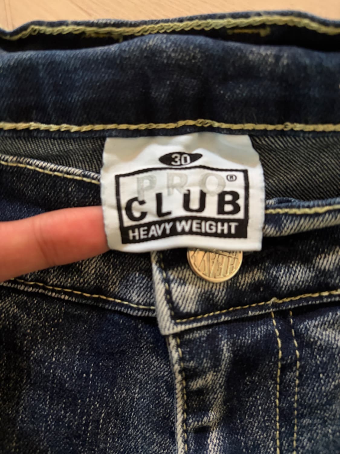 PRO CLUB BAGGY FIT DENIM CARGO PANTS 상품이미지5