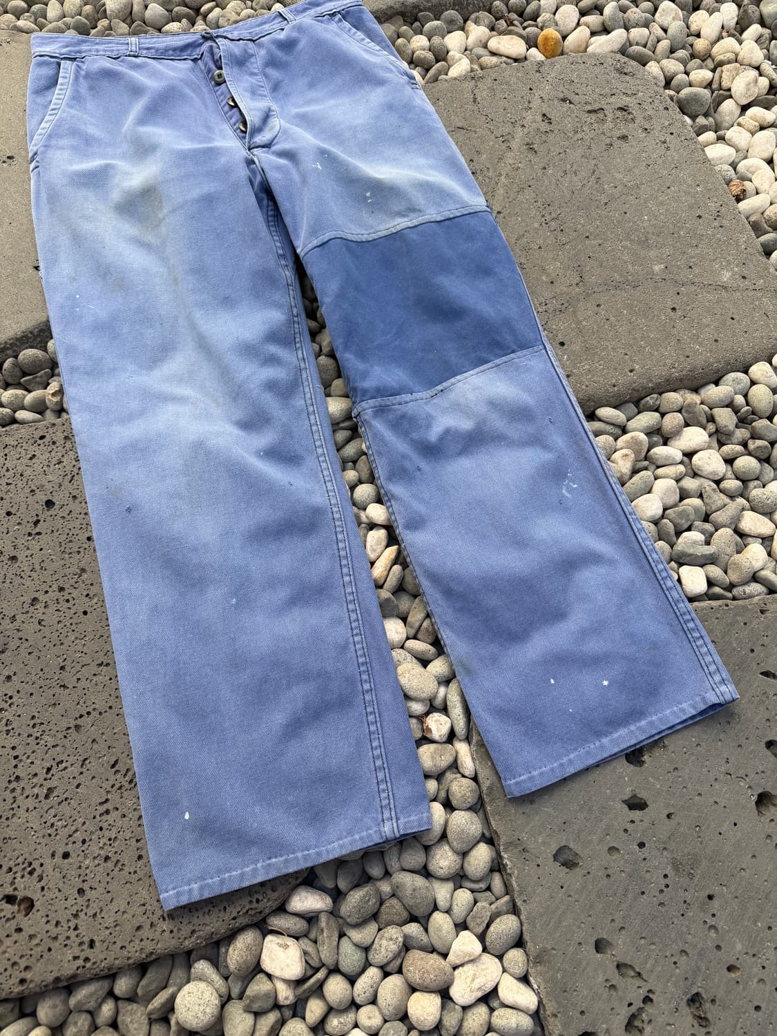 FADED WASHED BLUE PATCHWORK OLD 프렌치워크팬츠 상품이미지7