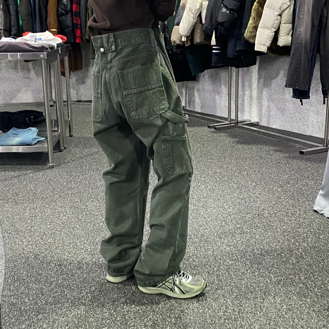 플라스틱프로덕트 더블니 카키 코튼 팬츠 B3147 상품이미지2