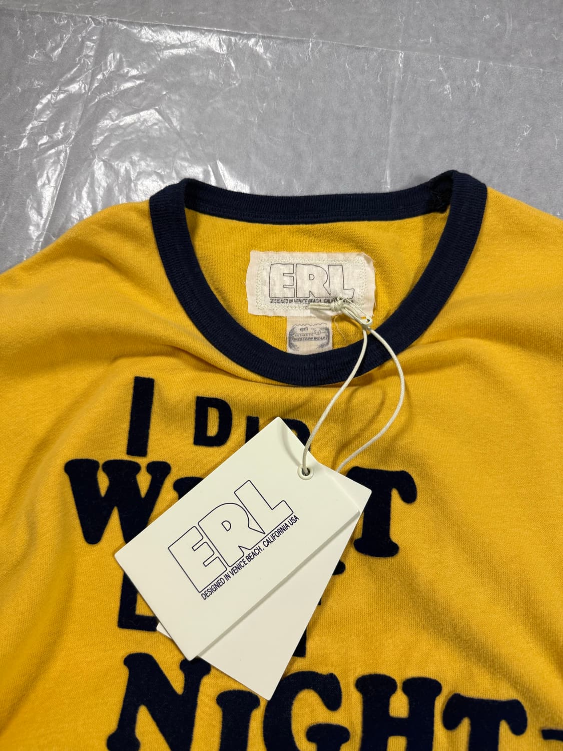 [XL] ERL I did what last night 링거 티셔츠 상품이미지5